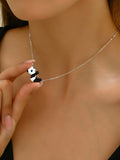  | SHEIN Enamel Drip Oil Panda Necklace, Unique Design, Cartoon Cute, Fashionable Ins Style | Necklace | Shein | OneHub