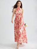  | SHEIN Enchnt Spring/Summer Romantic Romantic Floral Print Tie Backless Halter Dress | Dress | Shein | OneHub