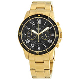  | Fossil Grant Gold Stainless Steel Black Dial Chronograph Quartz Watch for Men - FS5267 | Watches | Fossil | OneHub