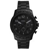 Fossil Bowman Black Stainless Steel Black Dial Chronograph Quartz Watch for Men - FS5603