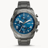  | Fossil Bronson Smoke Stainless Steel Blue Dial Chronograph Quartz Watch for Men - FS5711 | Watches | Fossil | OneHub