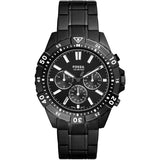 Fossil Garrett Black Stainless Steel Black Dial Chronograph Quartz Watch for Men - FS5773
