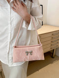  | SHEIN Fashion Ladies Bow Decoration Shoulder Bag Women's Bag Underarm Bag Square Bag | Bags | Shein | OneHub