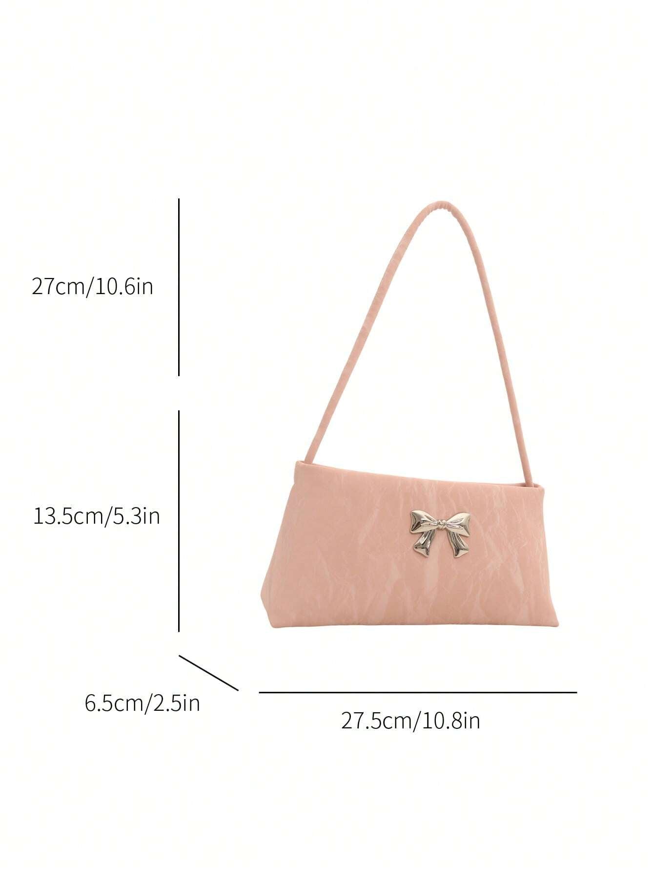  | SHEIN Fashion Ladies Bow Decoration Shoulder Bag Women's Bag Underarm Bag Square Bag | Bags | Shein | OneHub