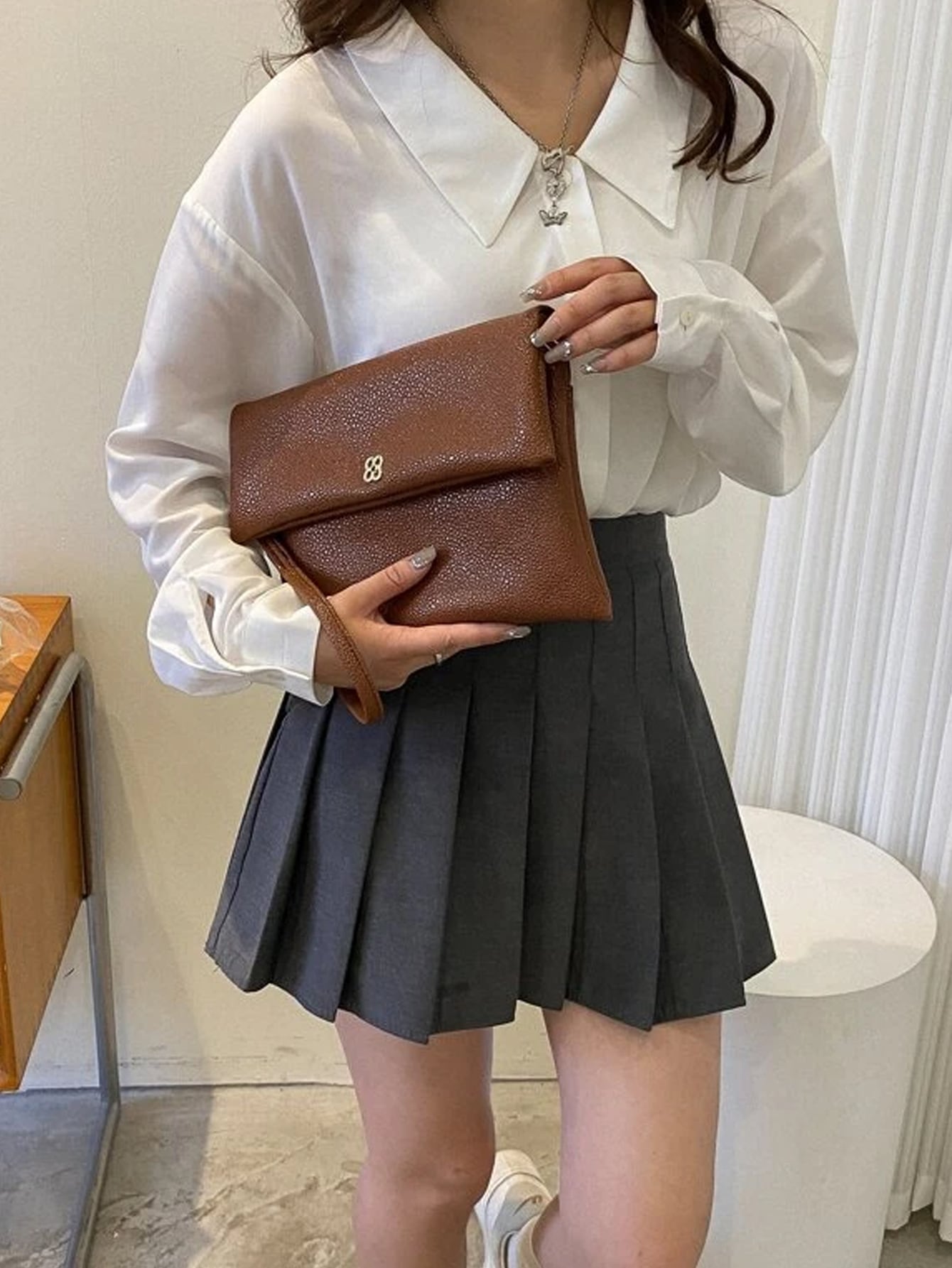  | SHEIN Fashionable,Minimalist,Casual,Litchi Embossed Flap Square Bag For Girl, Teen Girls | Bags | Shein | OneHub