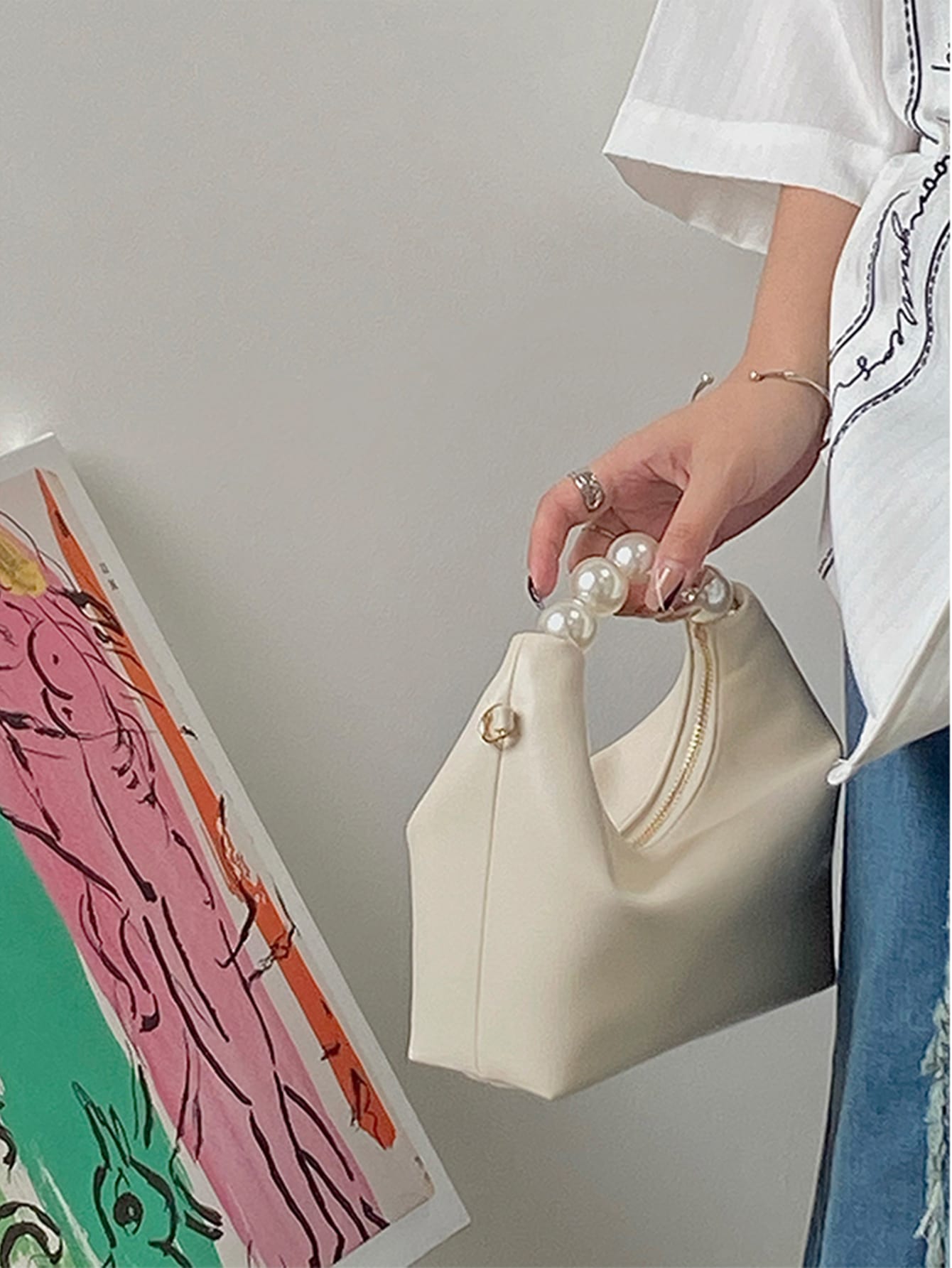  | SHEIN Fashionable,Minimalist,Casual,Mini Faux Pearl Decor Satchel Bag For Girl, Teen Girls & Women | Bags | Shein | OneHub