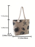  | SHEIN Fashionable Large Capacity Tote Bag With Shell & Starfish Pattern | Bags | Shein | OneHub