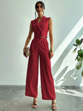  | SHEIN Firerie 2-Piece Set: Women Commuter Elegant Collared Blouse Straight-Leg Pants | Top and Pant Set | Shein | OneHub