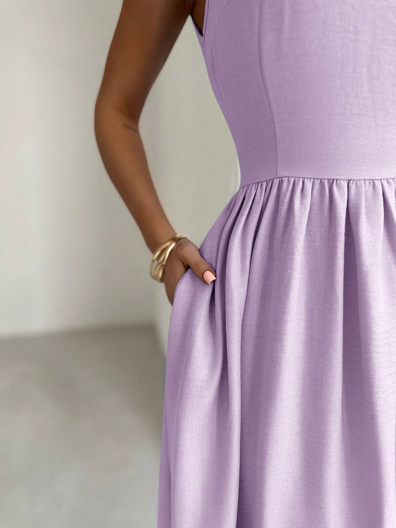 SHEIN Firerie Women's Cinched Waist A-Line Dress