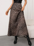  | SHEIN Firerie Women's Elegant Leopard Print High Waist Satin Skirt | Skirt | Shein | OneHub