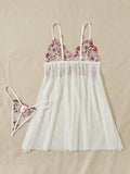  | SHEIN Floral Embroidery Mesh Slips With Thong | Night Dress | Shein | OneHub