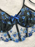  | SHEIN Floral Embroidery Mesh Underwire Lingerie Set | Lingerie | Shein | OneHub