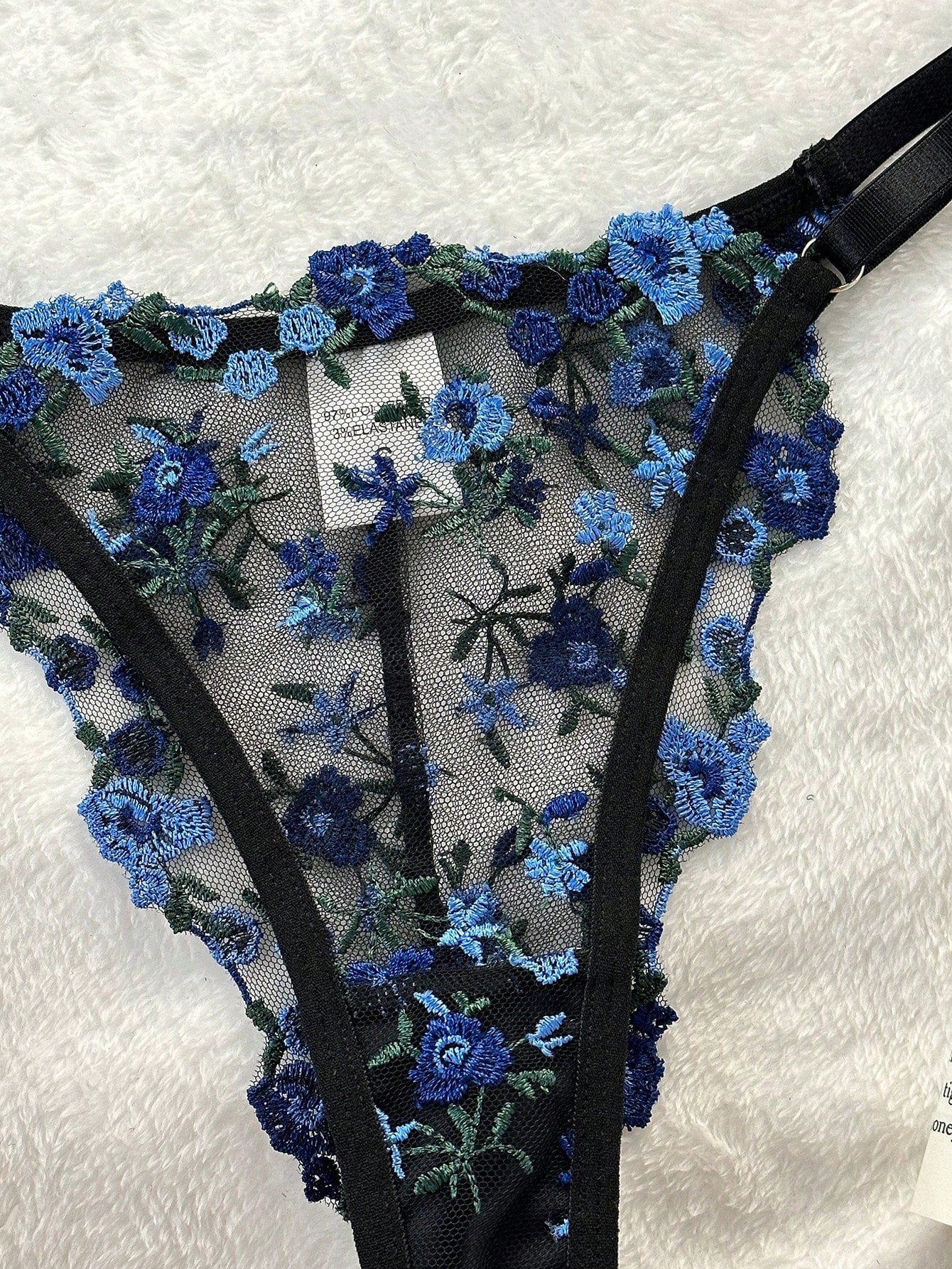  | SHEIN Floral Embroidery Mesh Underwire Lingerie Set | Lingerie | Shein | OneHub