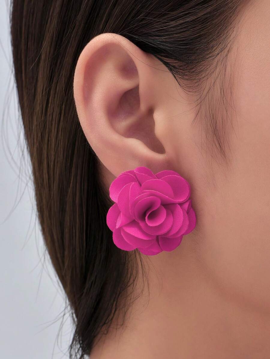  | SHEIN Flower Decor Stud Earrings | Earrings | Shein | OneHub