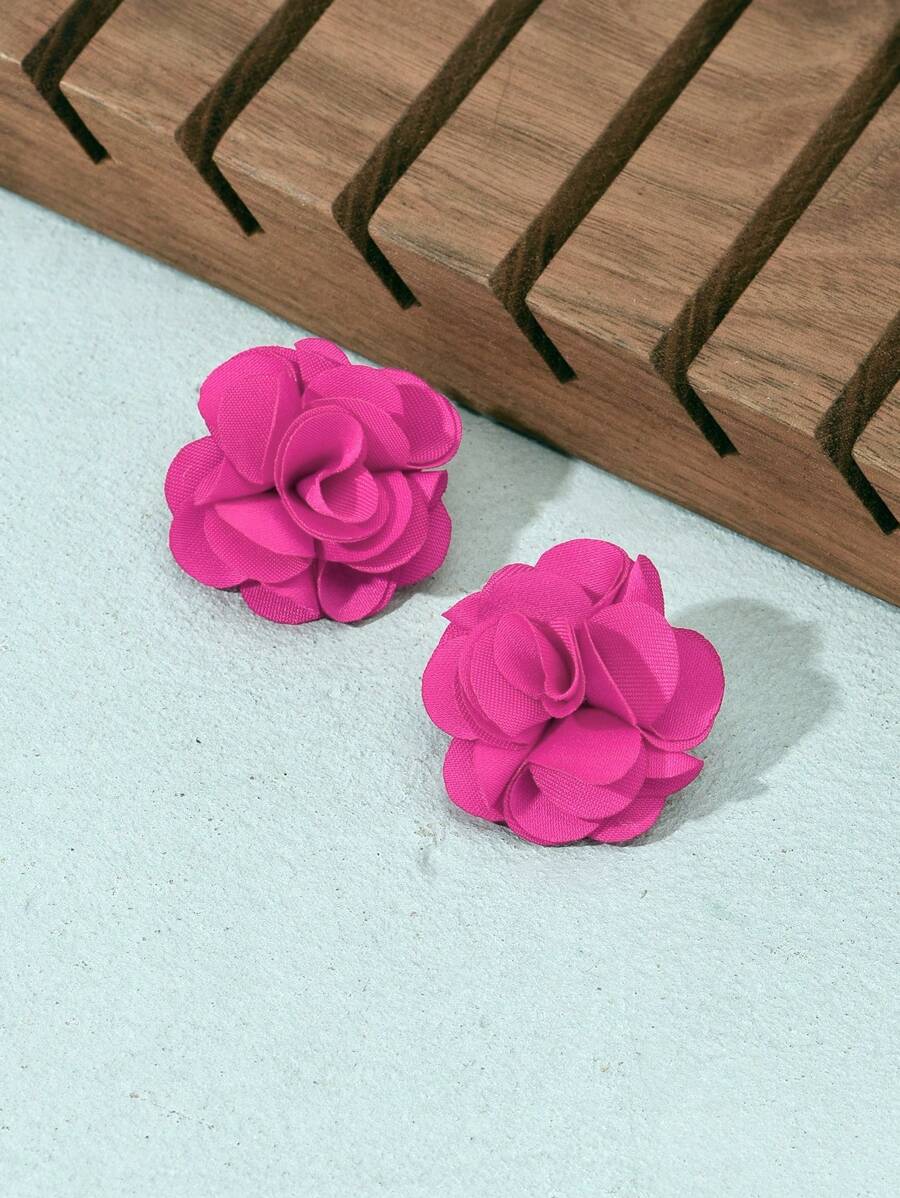  | SHEIN Flower Decor Stud Earrings | Earrings | Shein | OneHub
