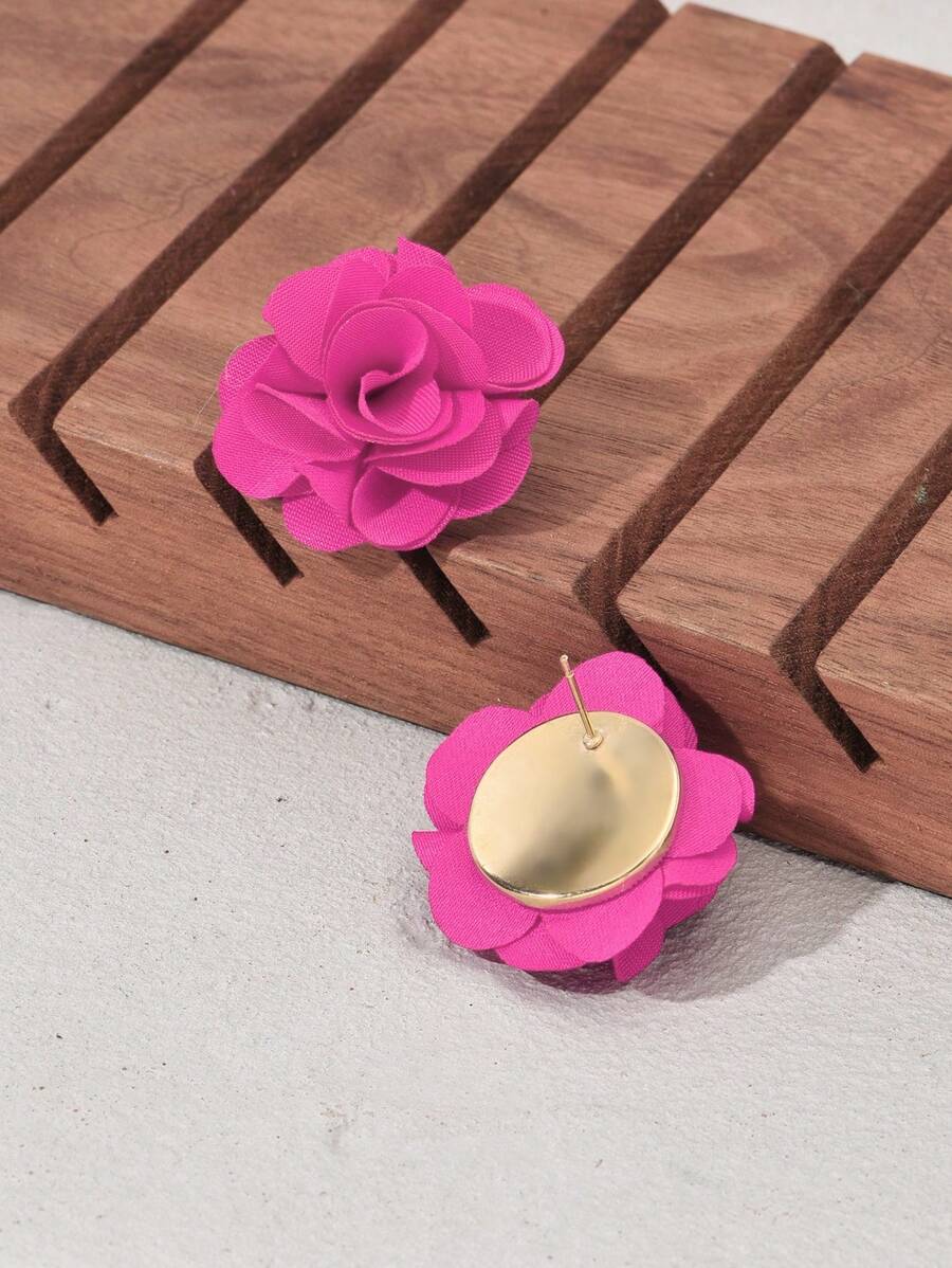  | SHEIN Flower Decor Stud Earrings | Earrings | Shein | OneHub