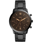 Fossil Neutra Black Stainless Steel Black Dial Chronograph Quartz Watch for Men - FS5525