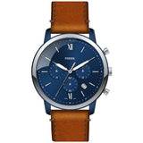  | Fossil Neutra Brown Leather Strap Blue Dial Chronograph Quartz Watch for Men - FS5791 | Watches | Fossil | OneHub