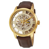 Fossil Townsman Brown Leather Strap Skeleton Dial Automatic Watch for Men - ME3043