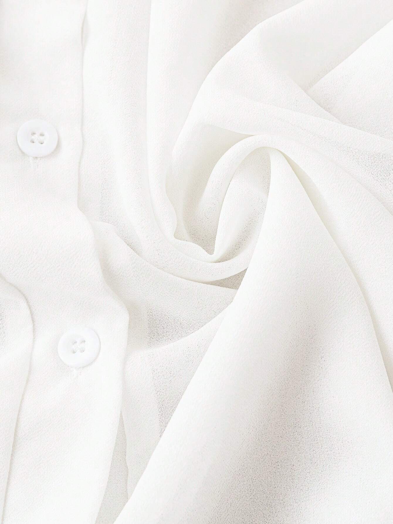  | SHEIN Franclia Basic Transparent Plain Simple Collared Shirt,Long Sleeve Tops | Blouse | Shein | OneHub