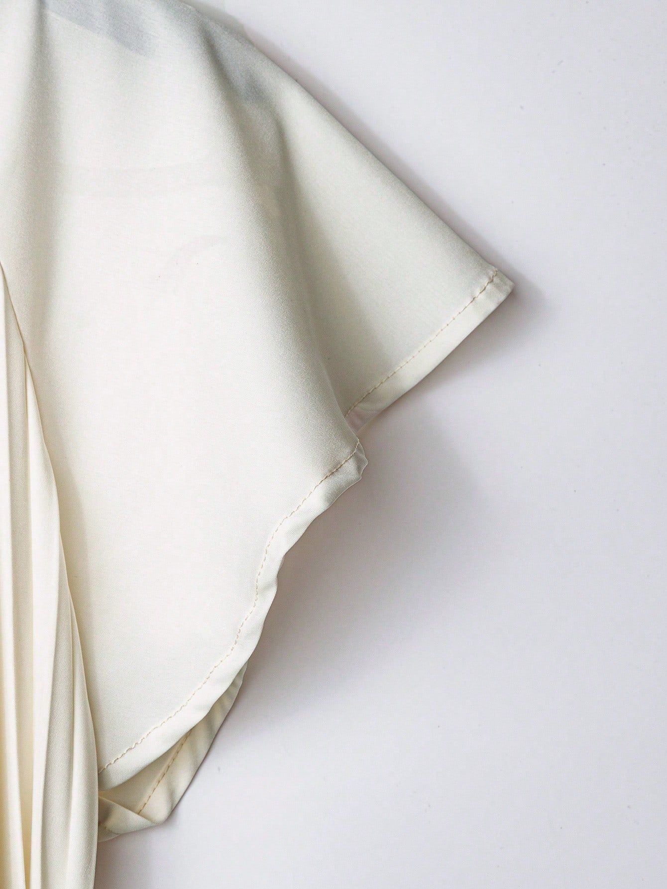  | SHEIN Franclia French Fashion Temperament Round Neck Lotus Leaf Sleeves Black Bow Waist Pleated Apricot Ladies Summer Long Dress Ladies Summer Dress Ladies Summer Clothing Women's Vacation Wear | Dress | Shein | OneHub