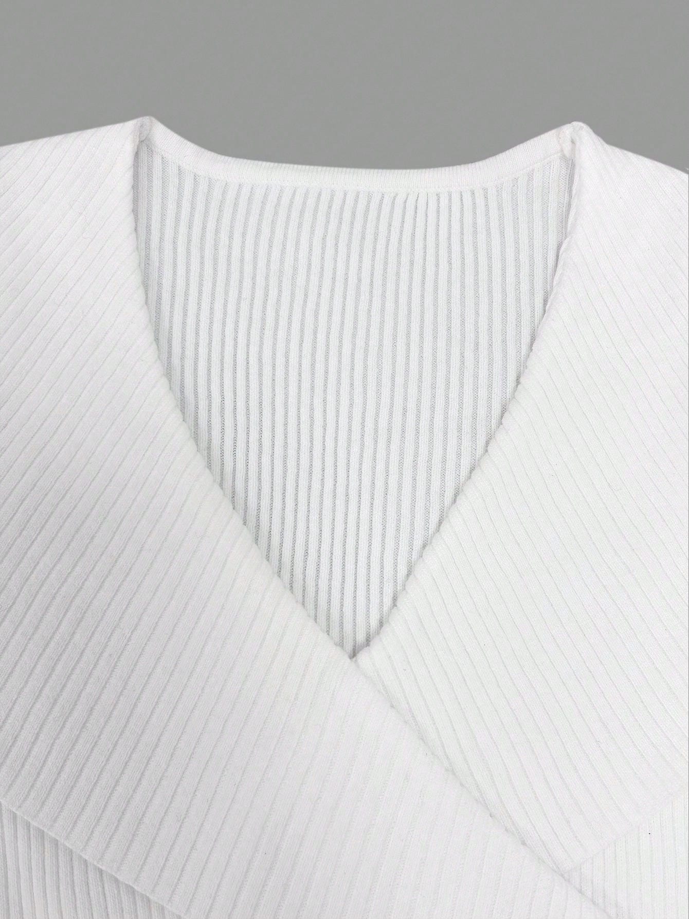 SHEIN Franclia New Autumn/Winter French Elegant Versatile Personalized Knitted Women Pullover Sweater