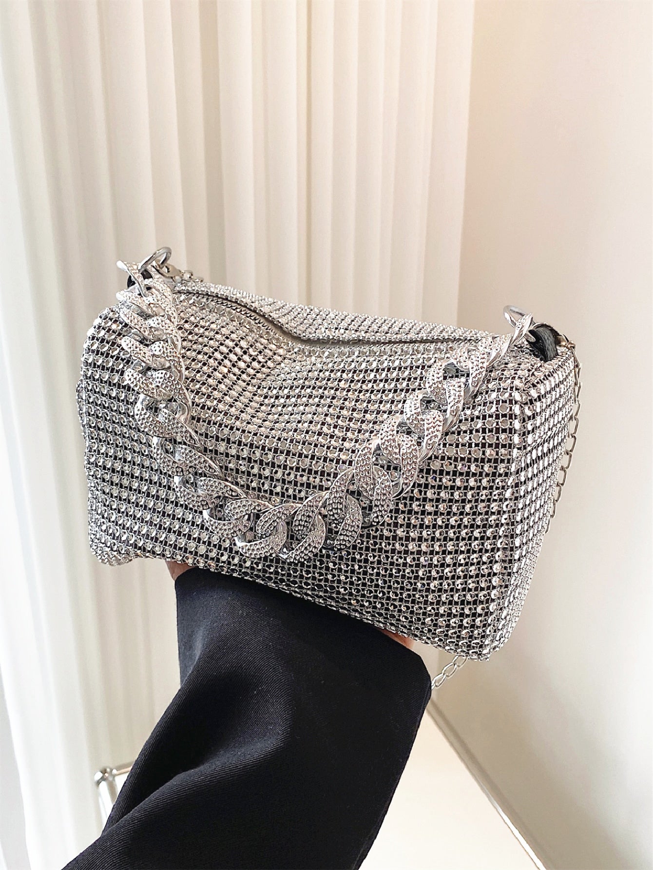  | SHEIN Mini Rhinestone Decor Chain Square Bag, Perfect Bride Purse For Wedding, Prom & Party Events | Bags | Shein | OneHub