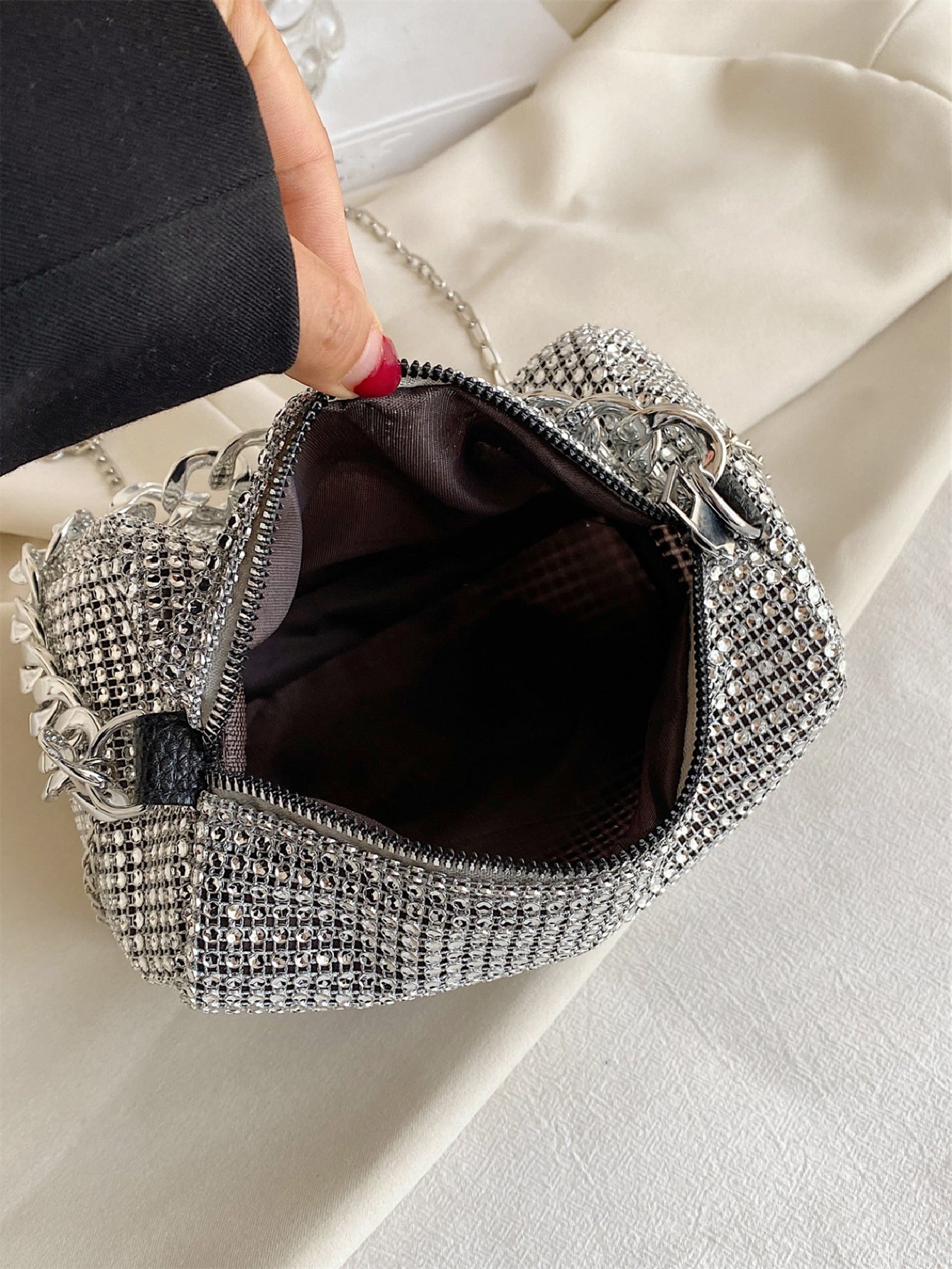  | SHEIN Mini Rhinestone Decor Chain Square Bag, Perfect Bride Purse For Wedding, Prom & Party Events | Bags | Shein | OneHub