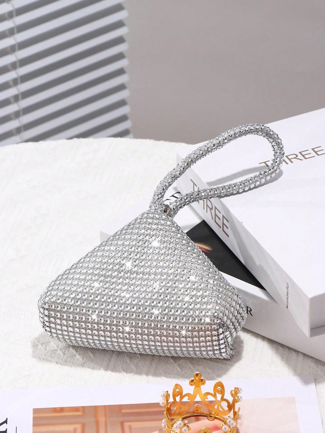  | SHEIN Glamorous Glitter Bling, Sequin, Luxury, Shiny Women's Mini Sparkling Rhinestone Clutch Bag | Bags | Shein | OneHub