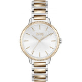 HUGO BOSS Signature Two-Tone Stainless Steel Silver Dial Quartz Watch for Women - 1502567