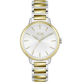 HUGO BOSS Signature Two-Tone Stainless Steel Silver Dial Quartz Watch for Women - 1502568