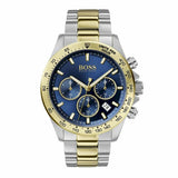 HUGO BOSS Hero Two-Tone Stainless Steel Blue Dial Chronograph Quartz Watch for Men - 1513767