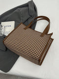  | SHEIN Houndstooth Pattern Large Tote Bag For Women | Bags | Shein | OneHub