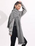  | SHEIN Houndstooth Pattern Raw Trim Scarf | Bandana | Shein | OneHub