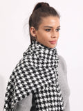  | SHEIN Houndstooth Pattern Raw Trim Scarf | Bandana | Shein | OneHub
