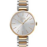 HUGO BOSS Allusion Two-tone Stainless Steel Silver Dial Quartz Watch for Women - HUGO BOSS 1502417