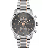 HUGO BOSS Skymaster Two-tone Stainless Steel Grey Dial Chronograph Quartz Watch for Men - HUGO BOSS 1513789
