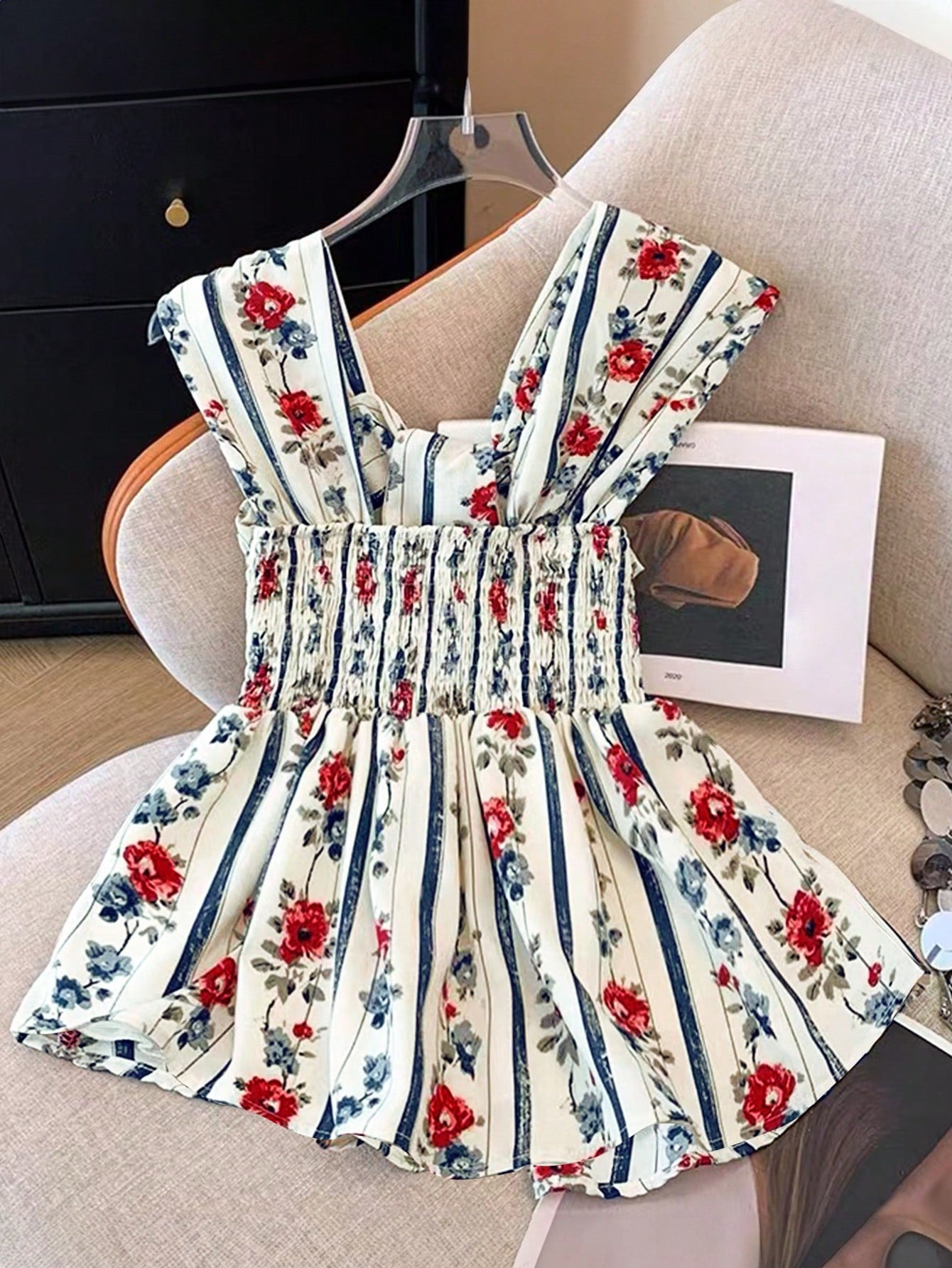  | SHEIN INAWLY Women's Knot Strap Tank Top, French Retro Tank Top, Spring & Summer | Shirt | Shein | OneHub