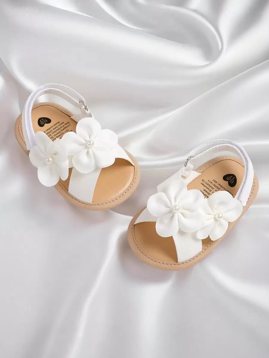  | SHEIN Infant Girls Sandals Summer Shoes Outdoor First Walker Toddler Girls Shoes For Summer Elegant White | Shoes | Shein | OneHub
