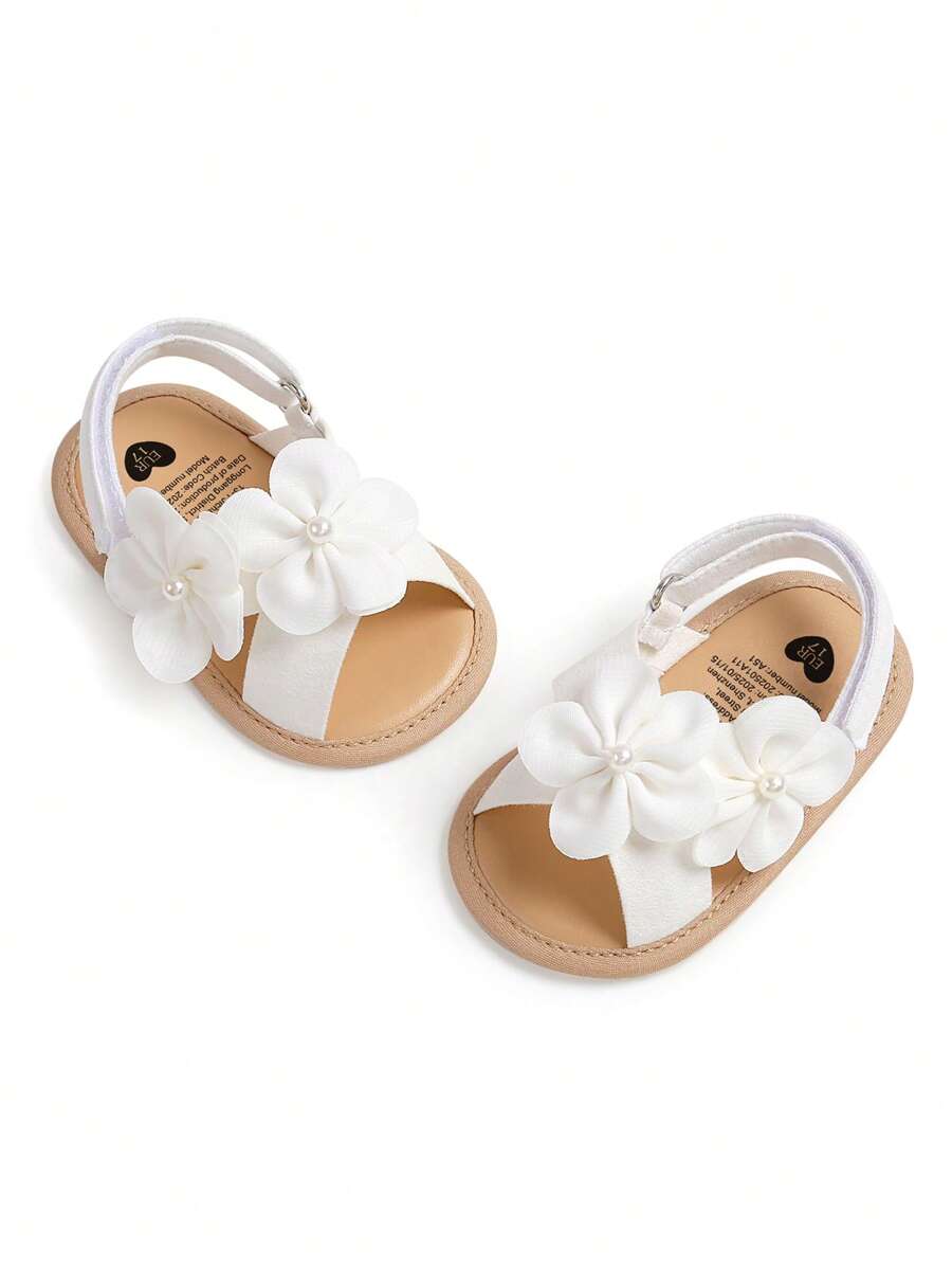  | SHEIN Infant Girls Sandals Summer Shoes Outdoor First Walker Toddler Girls Shoes For Summer Elegant White | Shoes | Shein | OneHub