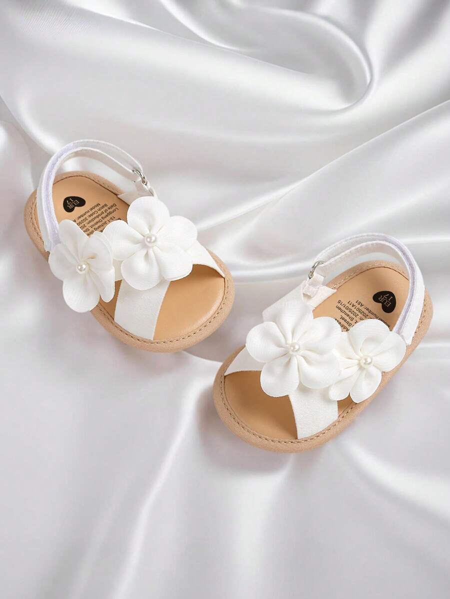  | SHEIN Infant Girls Sandals Summer Shoes Outdoor First Walker Toddler Girls Shoes For Summer Elegant White | Shoes | Shein | OneHub