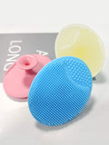  | SHEIN KUNT 3Pcs/4Pcs Baby Pink + Yellow + Blue Silicone Hair Washing Brush, Soft Small Size Skin Safe Bathing Brush | Brush | Shein | OneHub