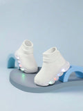 SHEIN Kids Breathable Mesh LED Light Up Sneakers