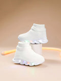 SHEIN Kids Breathable Mesh LED Light Up Sneakers