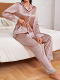  | SHEIN Ladies' Lace Trimmed Satin Pajama Set | Lingerie | Shein | OneHub