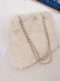  | SHEIN Lightweight,Business Casual Fuzzy Shoulder Tote Bag | Bags | Shein | OneHub