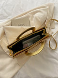  | SHEIN Lightweight,Business Casual Metallic Crocodile Embossed Top Ring Square Bag | Bags | Shein | OneHub