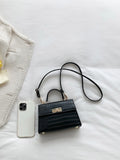  | SHEIN Lightweight,Business Casual Mini Crocodile Embossed Twist Lock Flap Square Bag | Bags | Shein | OneHub