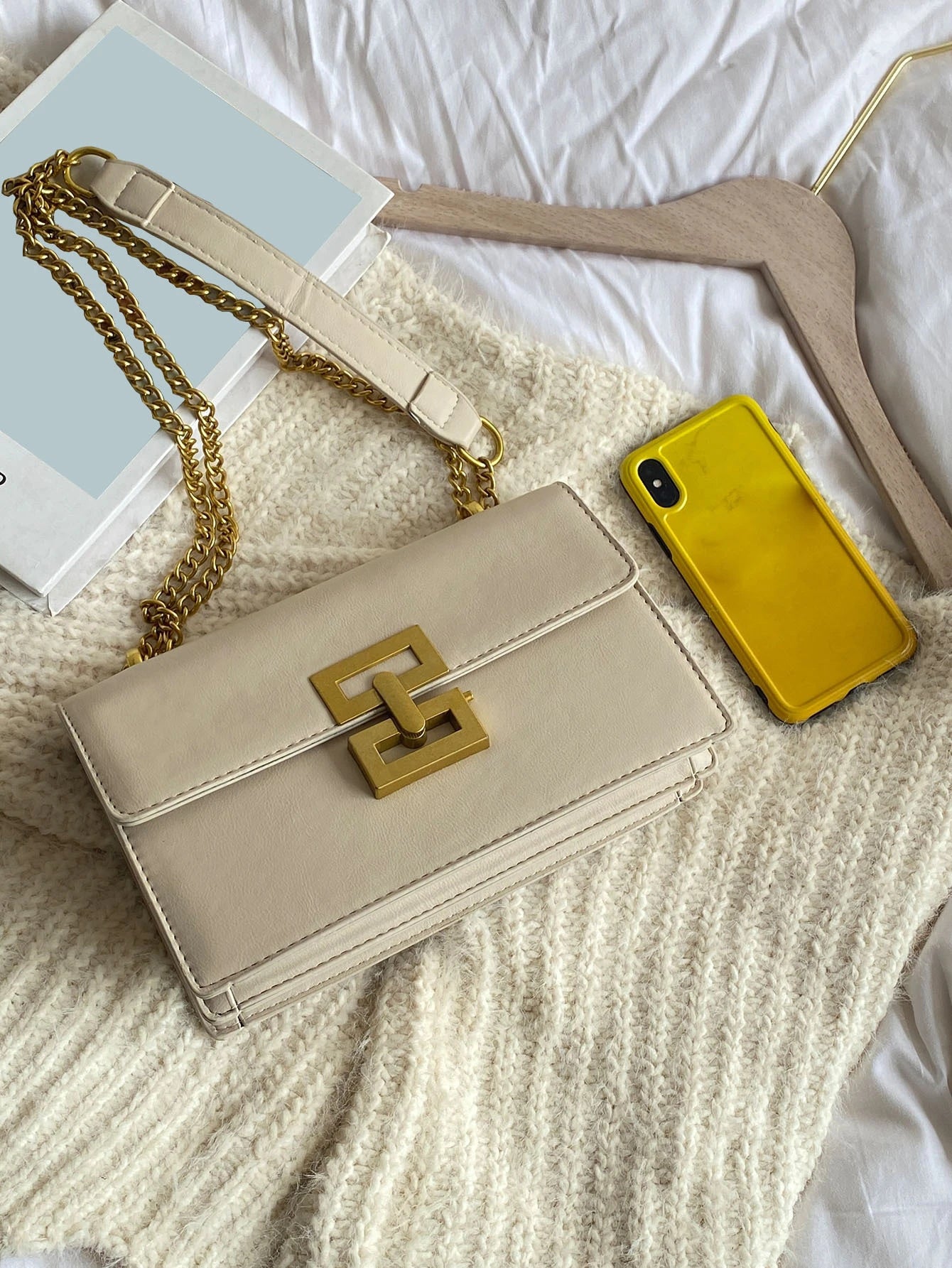  | SHEIN Lightweight,Business Casual Minimalist Chain Flap Square Bag | Bags | Shein | OneHub