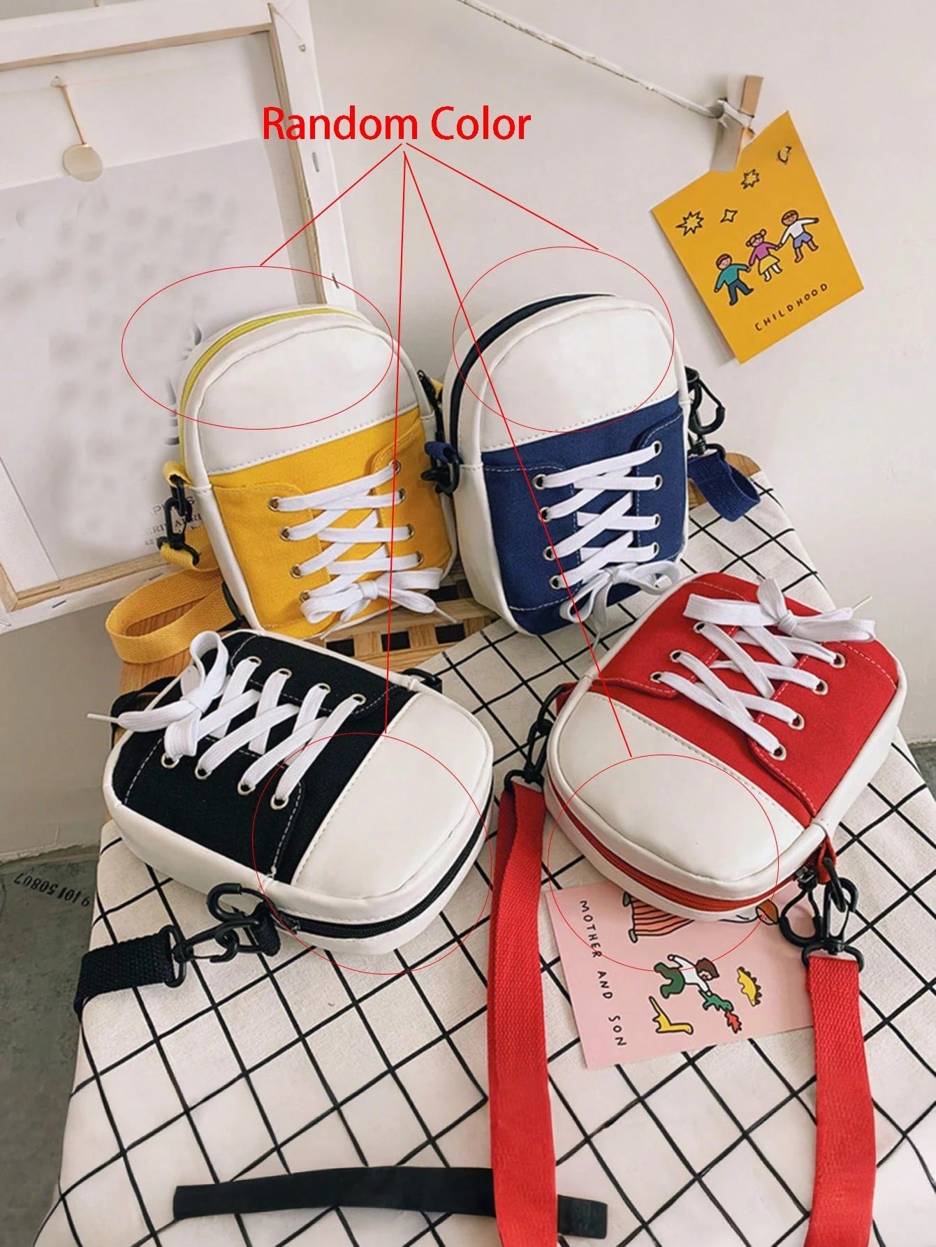  | SHEIN Lightweight Canvas Crossbody Bag - 3 Styles, Preppy Casual, Polyester, Zipper Closure With Top Single Handle Strap - Machine Washable, Polyester Lined,Zippers Color Random | Bags | Shein | OneHub